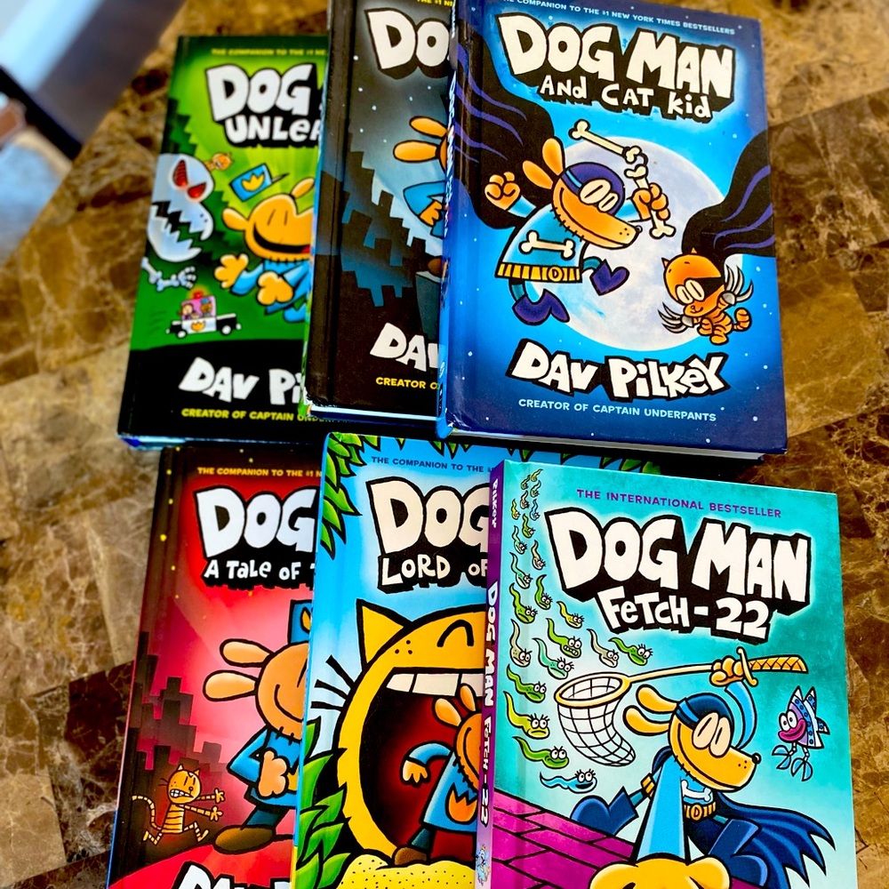 EUC Dog Man and the Cat Kid book set.